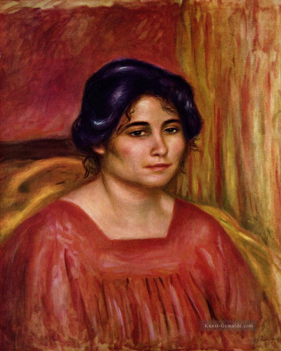 Gabri in einer roten Bluse Pierre Auguste Renoir Ölgemälde